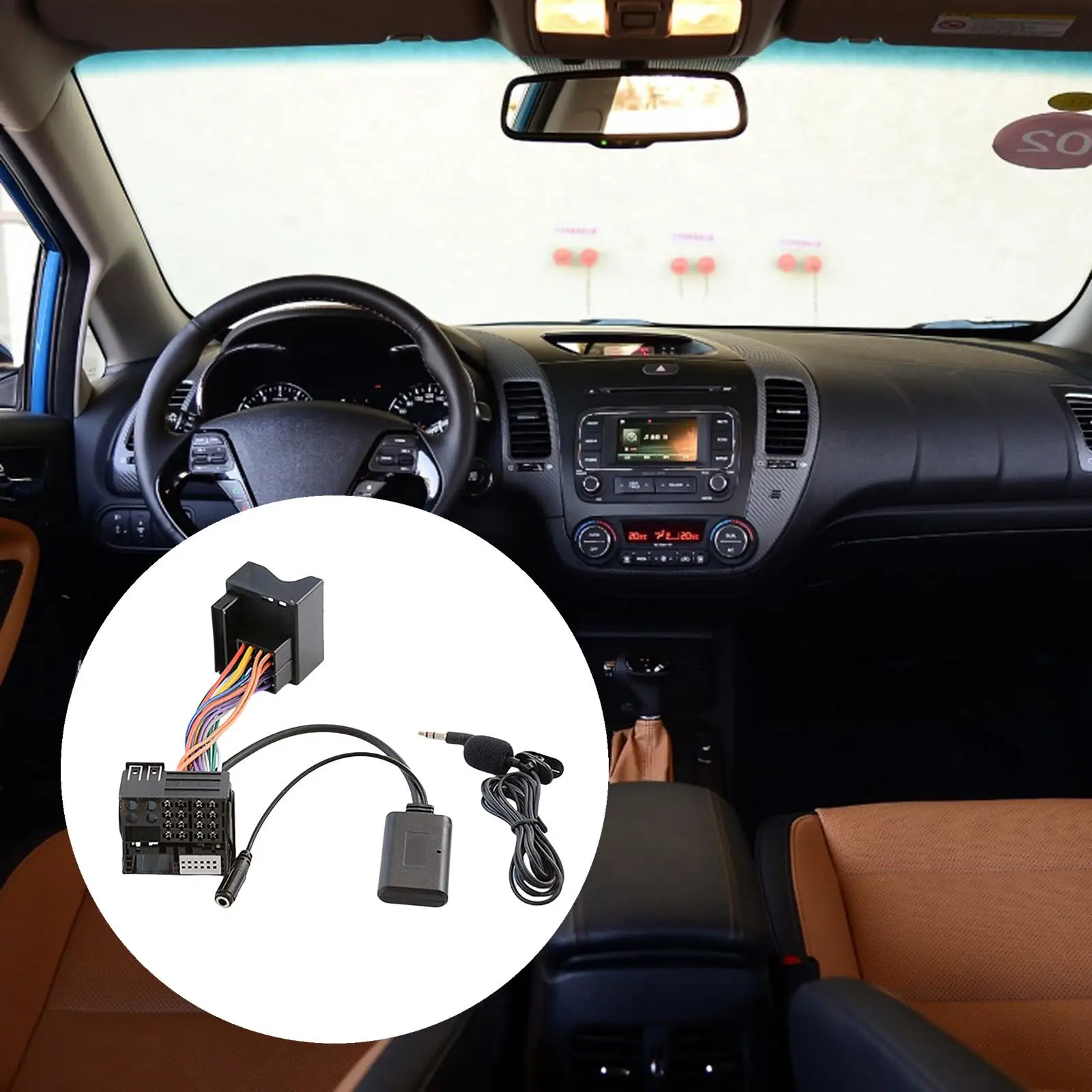 

Car Bluetooth Audio Cable Adapter Mic Plastic ,Black for Radio W203 /CD20/ 30/50