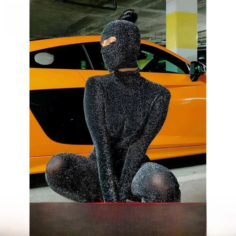 Longsved Highneed ter Jumpsuit Women's Long Sve Bal One-Piece Street Sle Low Waist ort Length Other Fabric