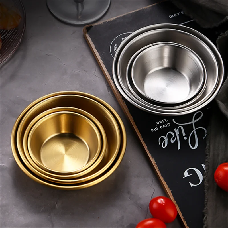 304 Stainless Steel Small Seasoning Dish Kitchen Sauce Cup Ketchup Dipping Bowl Appetizer Plates Sushi Vinegar Soy Saucer