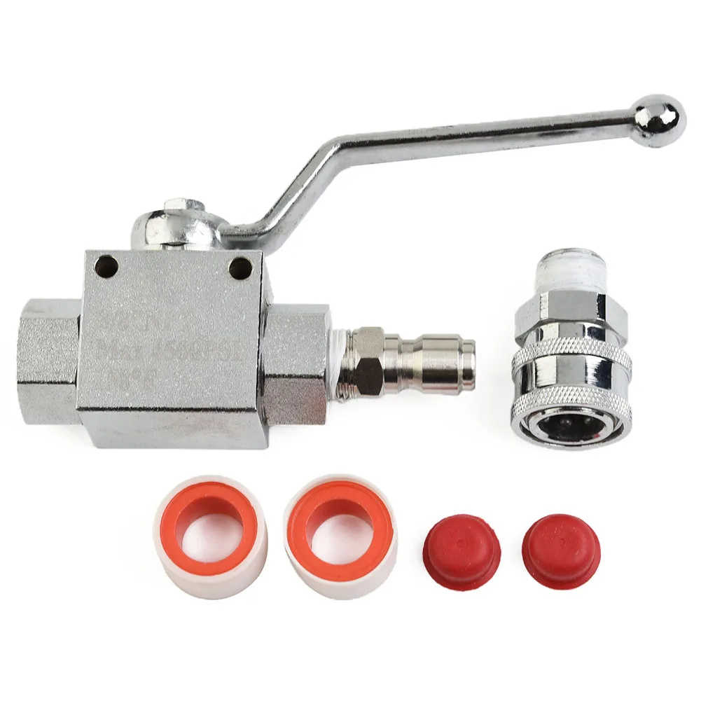 

Ball Valve Pressure Washer Ball Valve Kit For Power Washer Hose High Pressure Quick Connector Washer Ball Valve