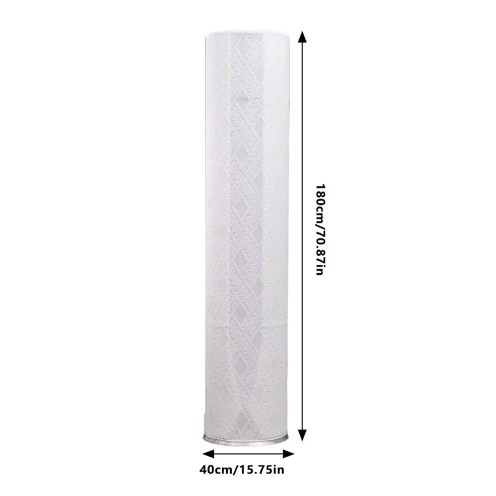 New Rattan Pattern Elastic Fabric Full Cover Wall Mounted Air Conditioner Protector Dustproof Solid Color Home Accessories view 6