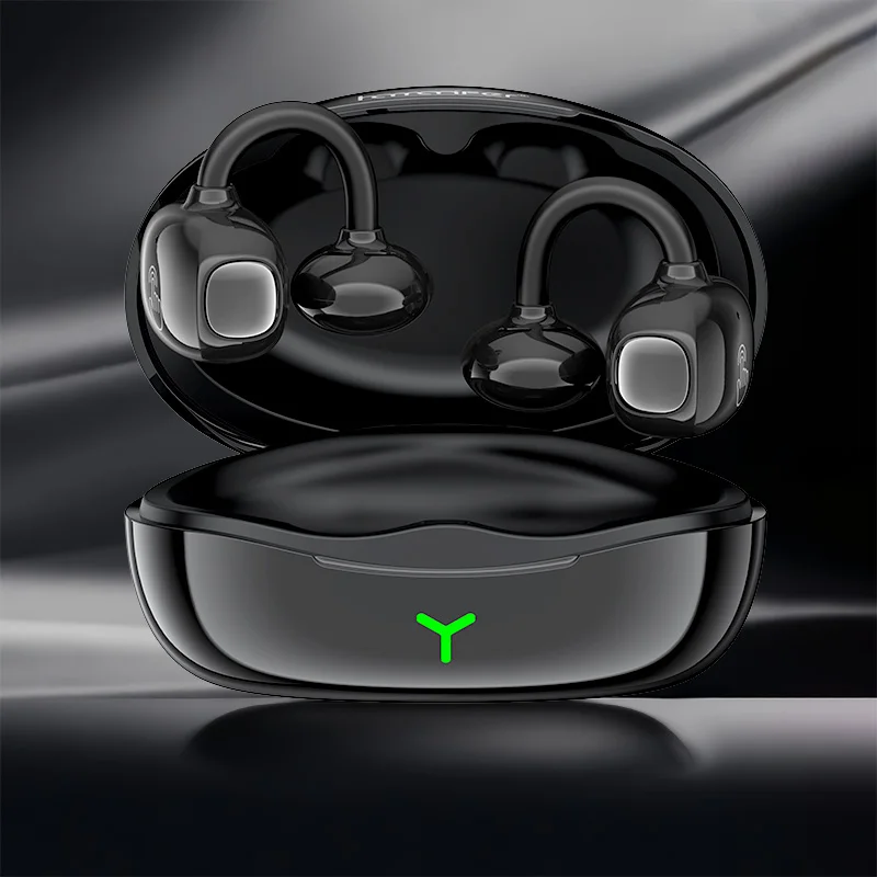 

Hamanfer MX-22 Semi-in-ear Ear Clip Open Comfort True Wireless Deep Bass Sound 60H Play Time Physical Button Bluetooth Headphone