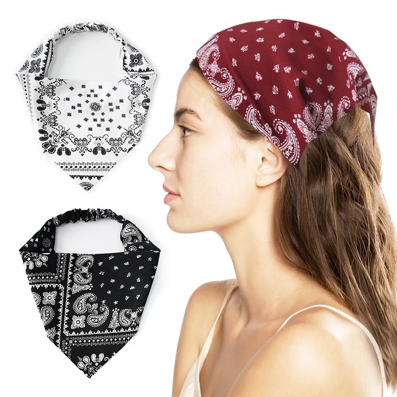 

Аксессуары для волос Kuromi: женский платок с цветочным принтом, богемная бандана, эластичная повязка, треугольный платок, керчиф, головной платок для женщин и девушек.