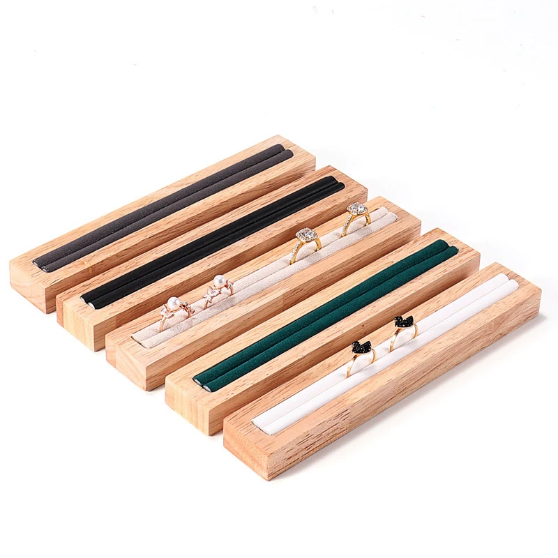 Jewelry Solid Wood Display Tray Set Combination Jewelry Display Rack Ring Earring Jewelry Display Rack Jewelry Organizer Box