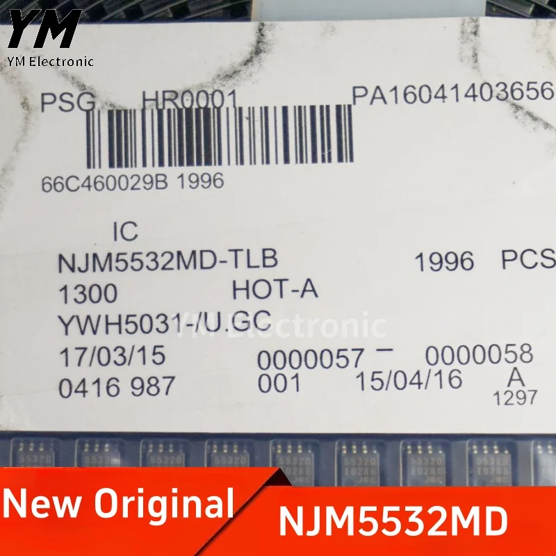 Baru Asli NJM5532MD 5532D JRC5532MD SMD DMP-8 Kebisingan Rendah Dual Channel Penguat Operasional