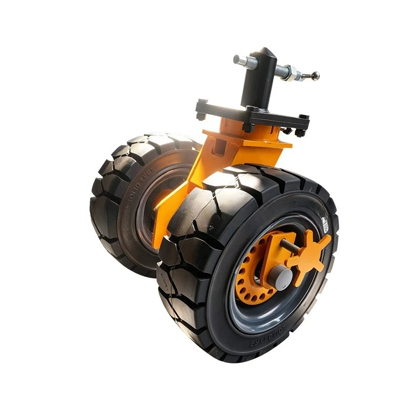 Super heavy duty container casters 20 feet 40 feet container mobile wheels with brakes solid rubber double wheels