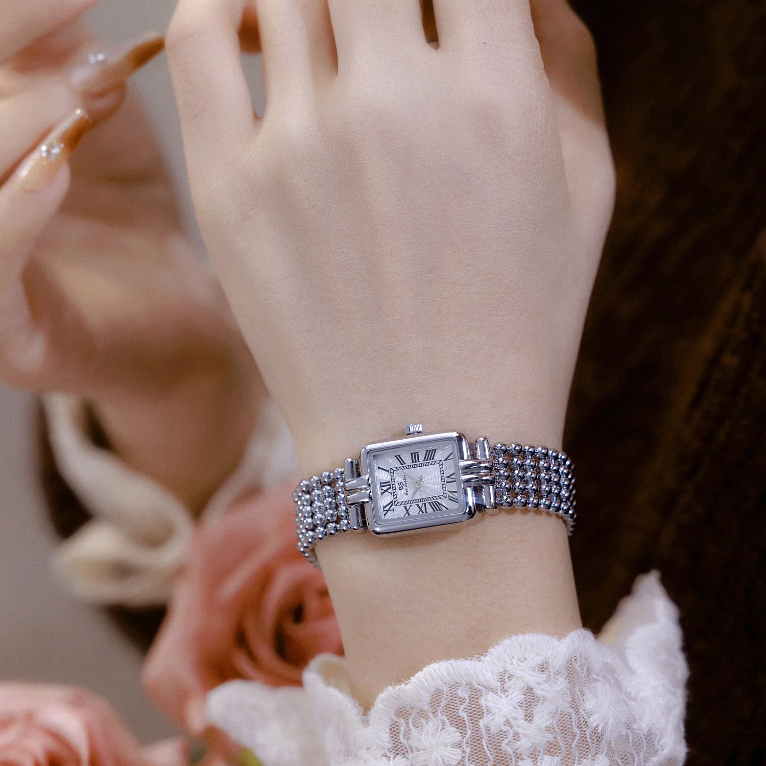 Luxury Watches For Women French Elegance Square Watches Gold Bracelet Strap Quartz Waterproof Wristwatch