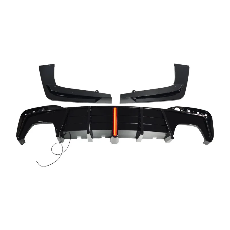 Rear Bumper Lip For Bmw 5 Series G30 Modified Top Model Rear Lip Diffuser 2017-2023 Pp Material 3-piece Set  Car Accessories