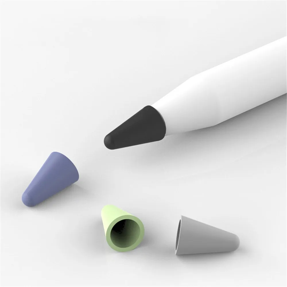 Silicone Mute Nib Cover For Apple Pencil 1/2 Replacement Tip Case For iPencil 2/1 Touchscreen Stylus Case Nib Protective Cover