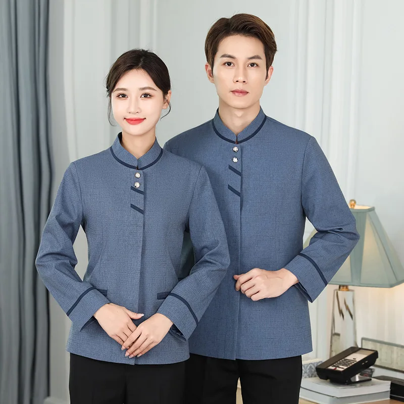 

Cleaning Long Sleeve Female Hotel Room Attendant Clothing Property Aunt Cleaner Work Clothes Autumn and Winte