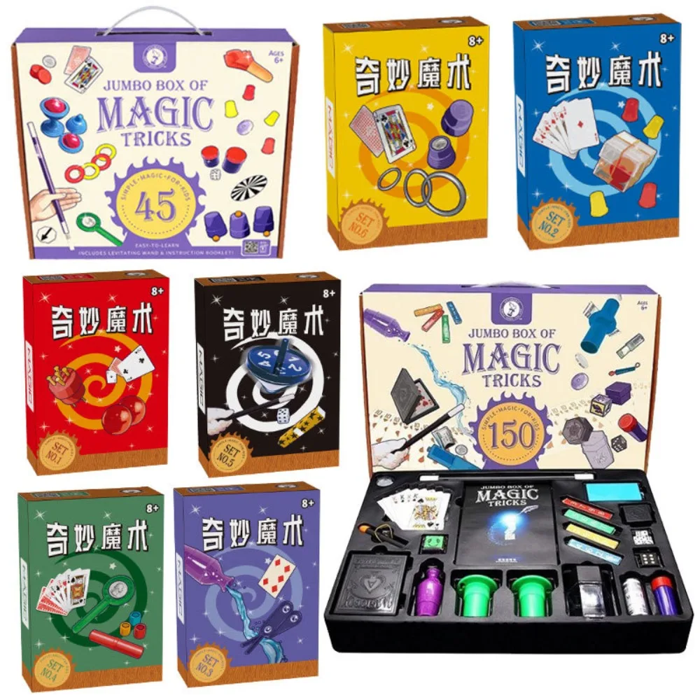 Magic Tricks Kit com Instruções, Simple Scan Code, Ensino Iniciante Magic Set, Diferentes Tipos, Prop