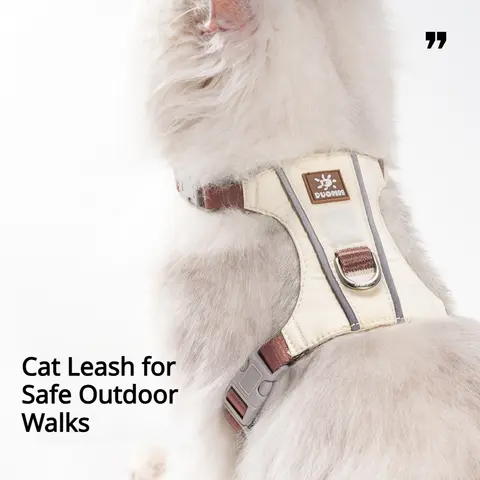 Reflective Vest-Style Cat Leash Anti-Escape Chest Back Pet Harness for Cats