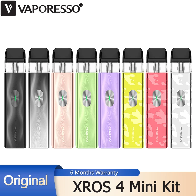 Original Vaporesso XROS 4 mini Kit COREX 2.0 Electronic Cigarette Vape 1000mAh with 3ML XROS Pod Cartridge 0.4/0.8ohm Vaporizer