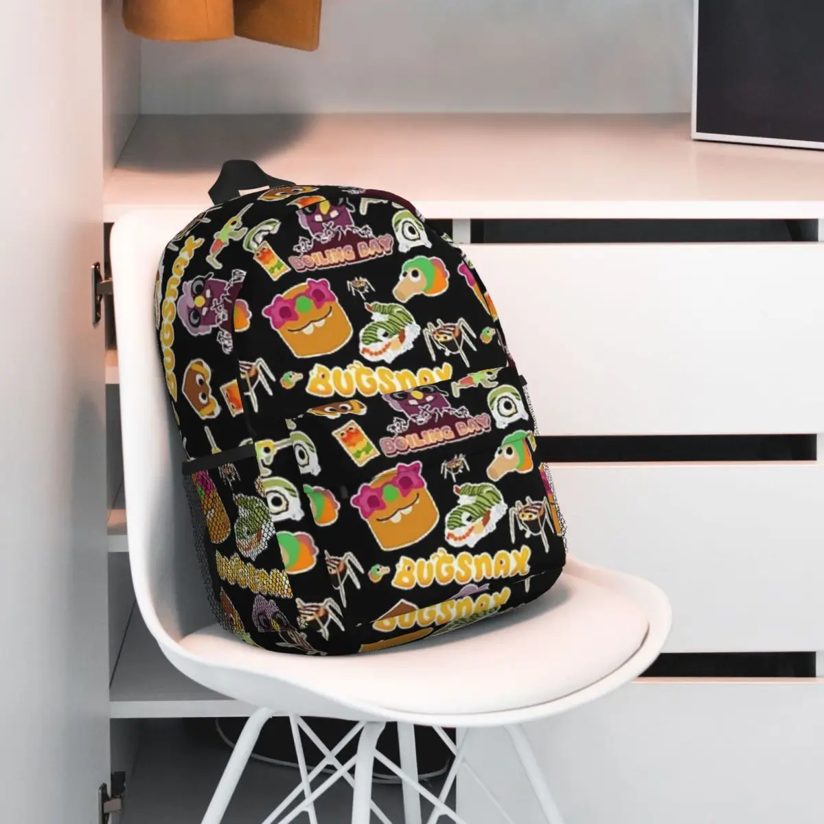 Boiling Bay Bugsnax Fan Art Bookbag Bugsnax Pack Padrão para meninas meninos mochila de estudante de grande capacidade