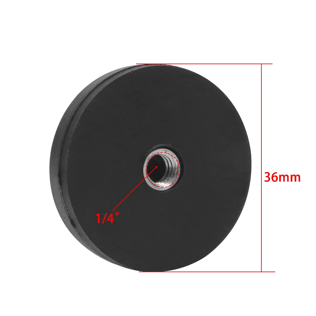 1x Starke Magnetische Magnet Basis Runde Gummi Beschichtet D36mm 1/4 M4 M5 M6 Montieren für Off-Road Auto Dach LED Licht Bar Halter Halterung – Detail 13