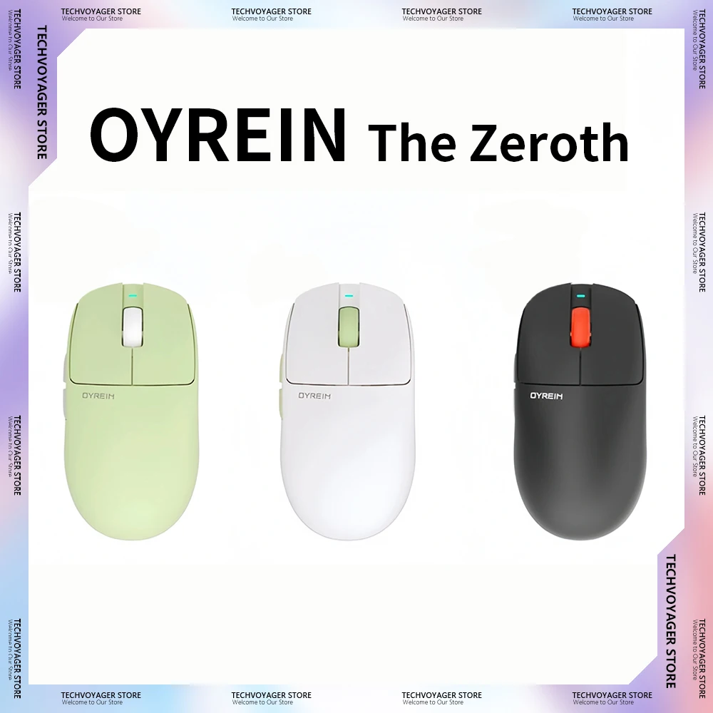OYREIN Mouse Gamer Sem Fio Zeroth com Taxa de Polling Dupla de 8K, Ultra PixArt PAW3950, Leve, Ergonômico, com Pegada Tipo Garra, para Esports