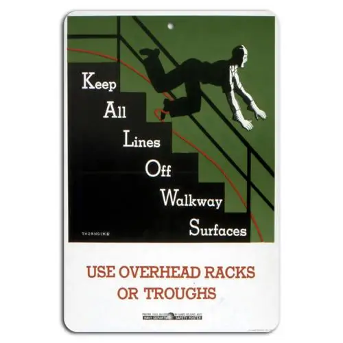 Keep Walkways Clear: Safety First!-Aluminum-tin sign