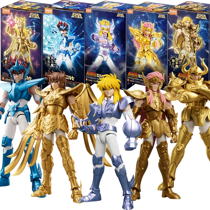BLOKEES Original Gold Saint Seiya Gemini SAGA Phoenix Ikki Draco Pegasus CHAMPION CLASS Action Figure Assembly Model Toys Gift