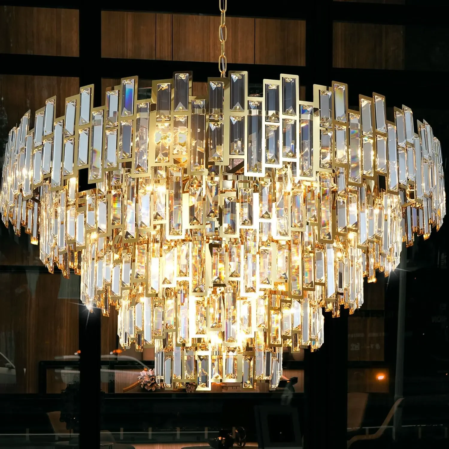 

Modern Gold Crystal Chandelier Lighting For Dining Rooms Kids Bedroom Foyer Entryway Ceiling Hanging Pendant Light Fixture