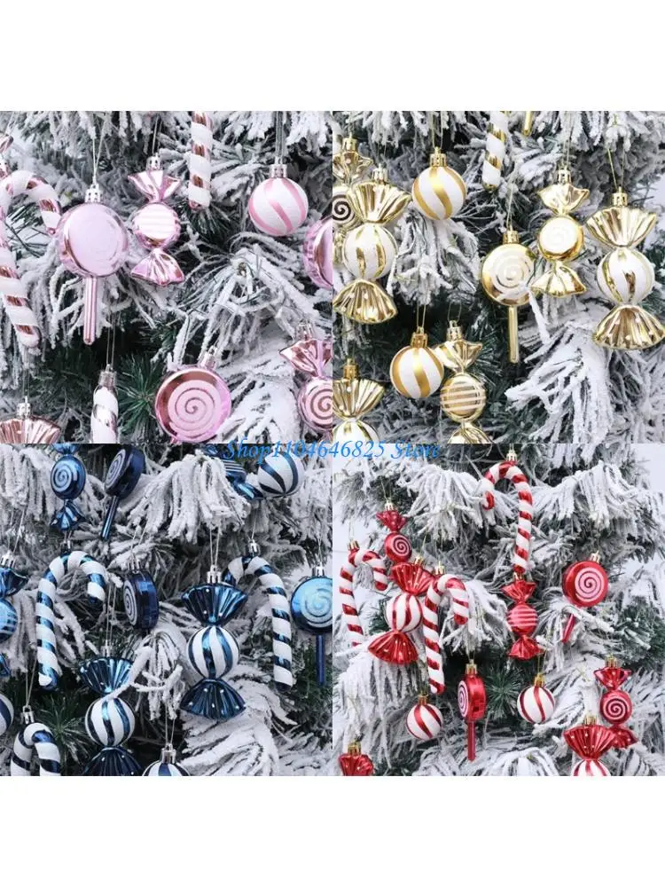 

Assorted Plastic Christmas Ornament Colorful Tree Decorations Festival Accessory