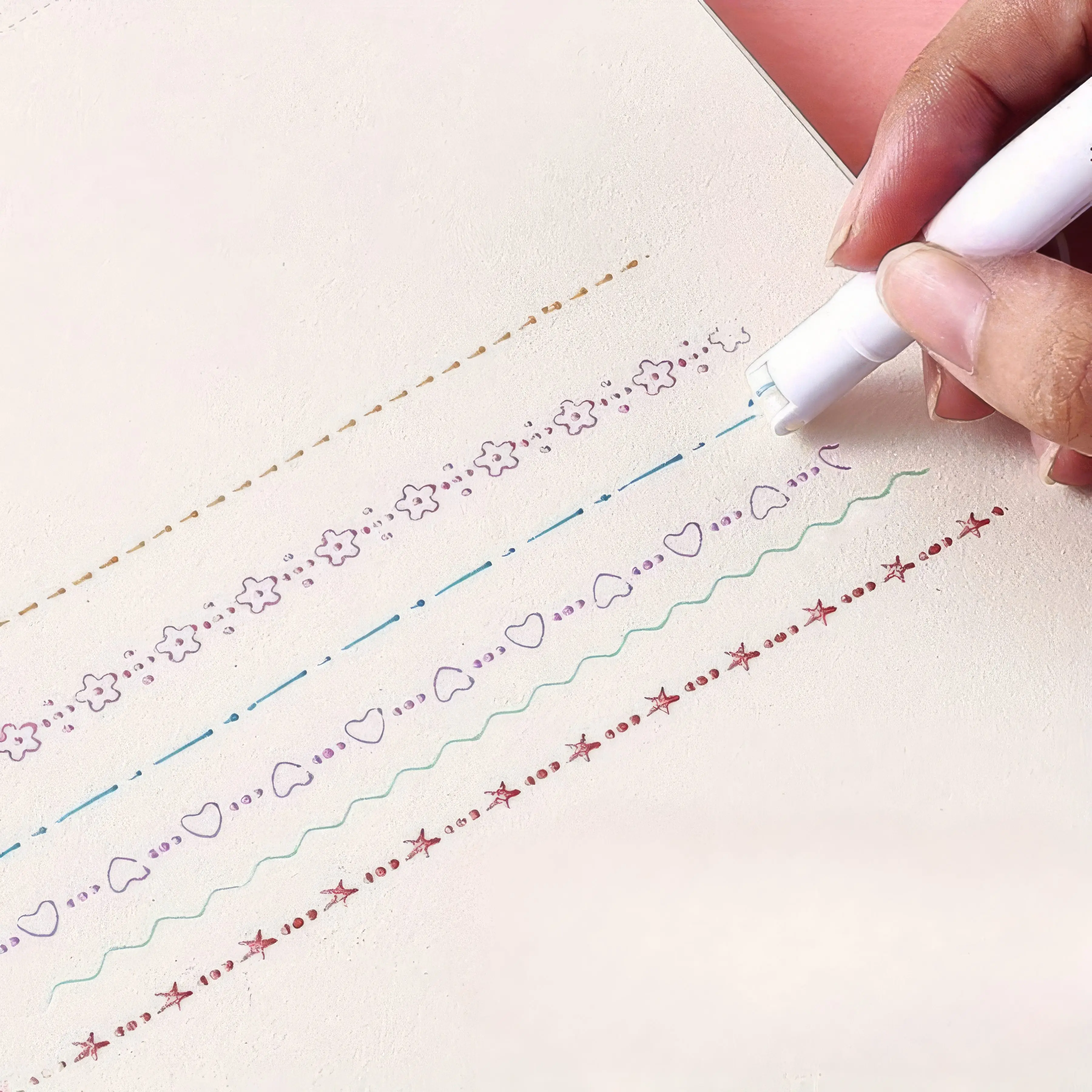 

This set showcases adorable washable line color pens, perfect for creative journaling and drawing.