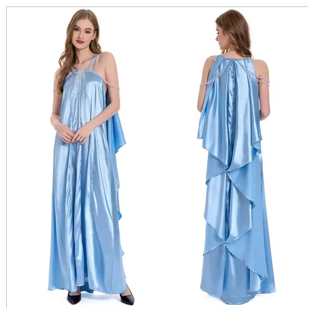 

Anime Padme Cosplay Fantasy Amidala Nightdress Strap Sleep Dress Movie Battle Costume Disguise Women Fantasia HalloweenCarnival