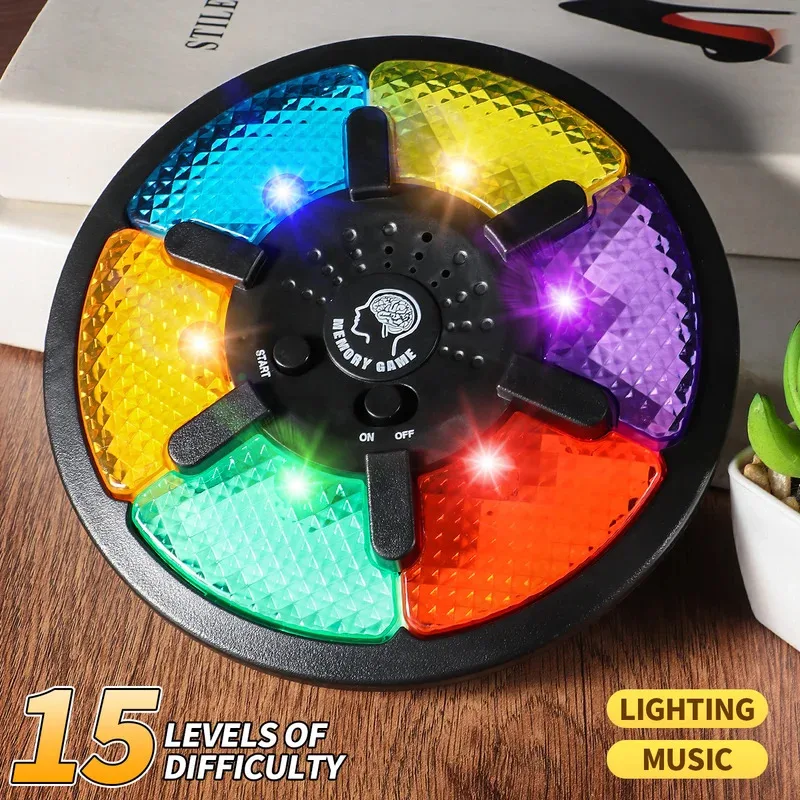 Macchina da gioco per l'addestramento alla memoria elettronica portatile da 1 PC Macchina da gioco per l'addestramento alla memoria con giocattoli interattivi luminosi e sonori