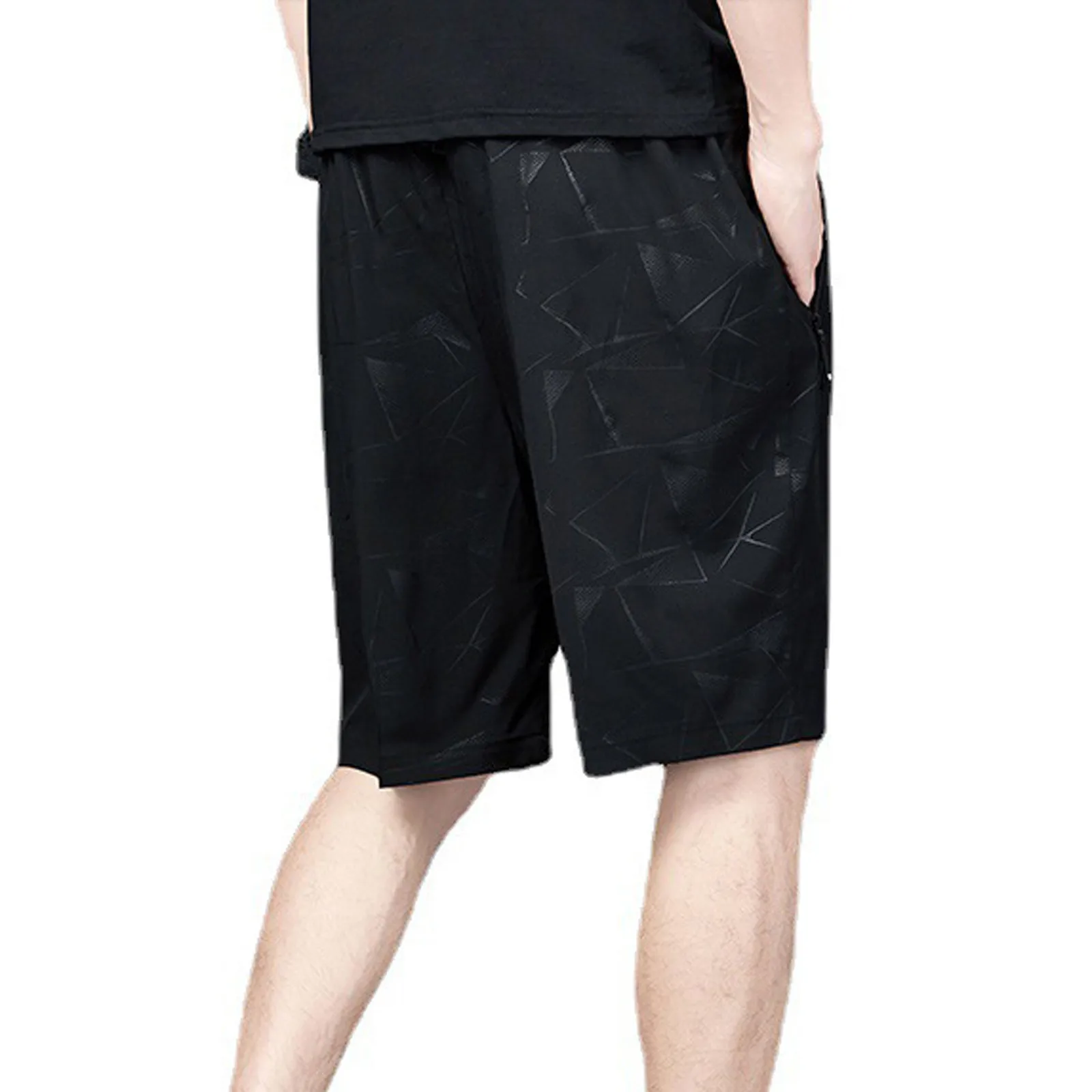 شورت رجالي كاجوال رفيع مستقيم ، سريع الجفاف ، شورت رياضي مرن ، يومي مطابق للجميع ، عادي ، مقاس كبير ، شاطئ ، صيف