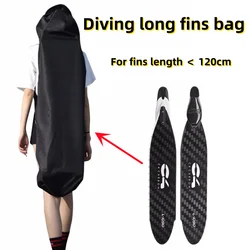 Diving Long Fins Backpack 122x38CM Free Diving Equipment Bag 600D Thick Nylon Multifunctional Outdoor Bag for Dive Skateboard