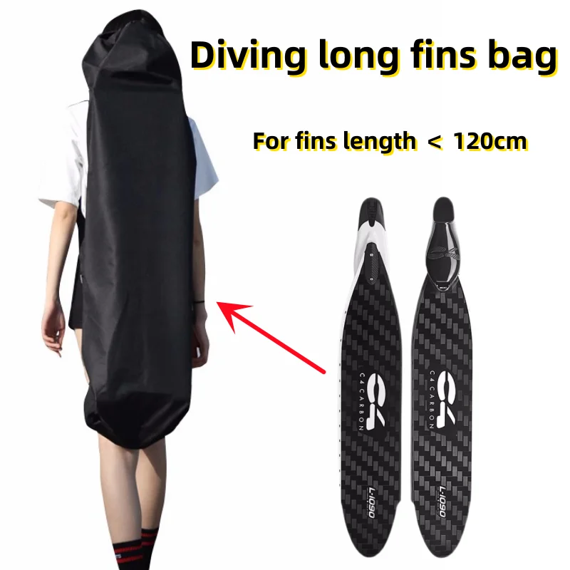 Diving Long Fins Backpack 122x38CM Free Diving Equipment Bag 600D Thick Nylon Multifunctional Outdoor Bag for Dive Skateboard