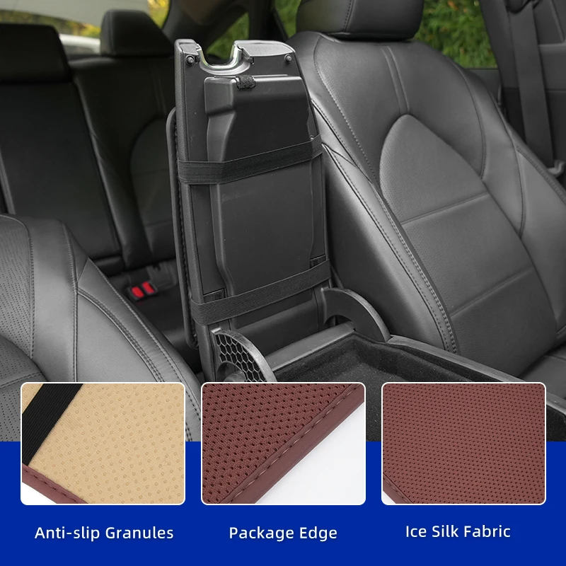 Car Armrest Box Pad Center Console Ice Silk Protect Mat For Ford Focus mk2 mk3 Fiesta mk7 Ranger Mondeo mk4 S-MAX Kuga Mustang view 4