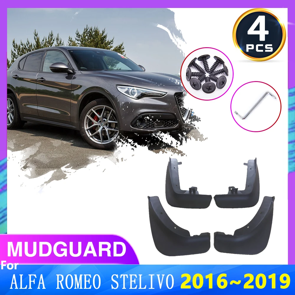 

Для Alfa Romeo Stelvio SUV 2016 2017 2018 2019 крыло автомобиля 4 шт. брызговик колеса брызговик брызговик автомобильные аксессуары