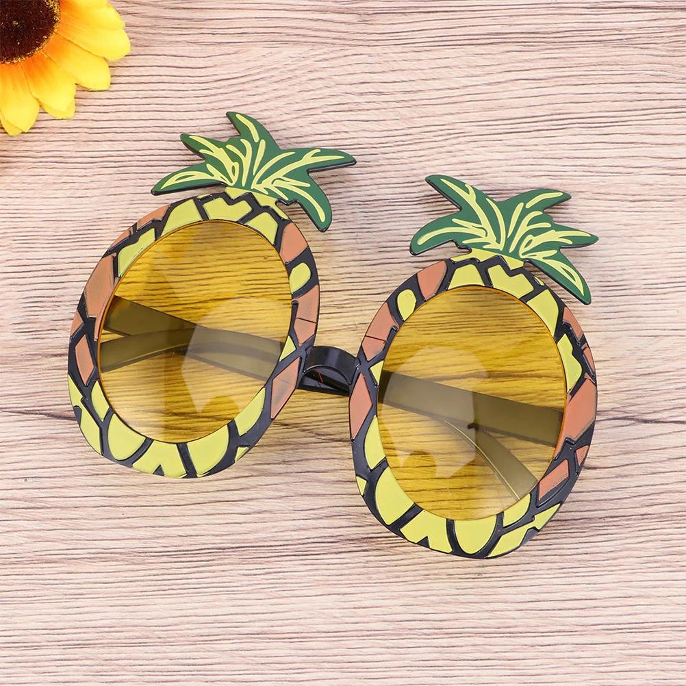 Gafas de piña hawaiana, disfraz divertido de fiesta, conjunto naranja, tocado de guirnalda hawaiana, pulsera, accesorios para fotos, 5 uds.