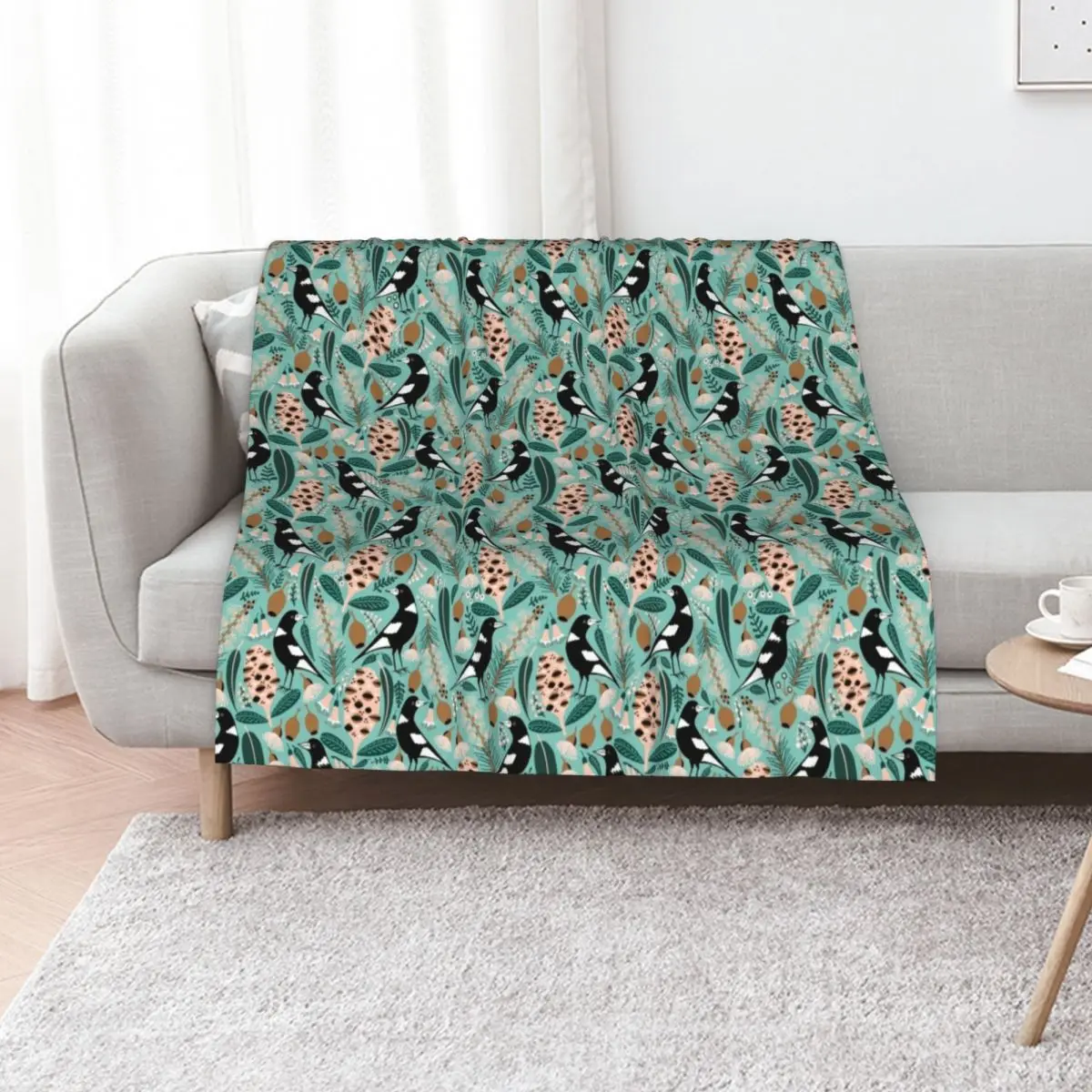 Australian bush magpies Throw Blanket Single Loose Hairy blankets and throws Hair Blankets For Sofas Blankets