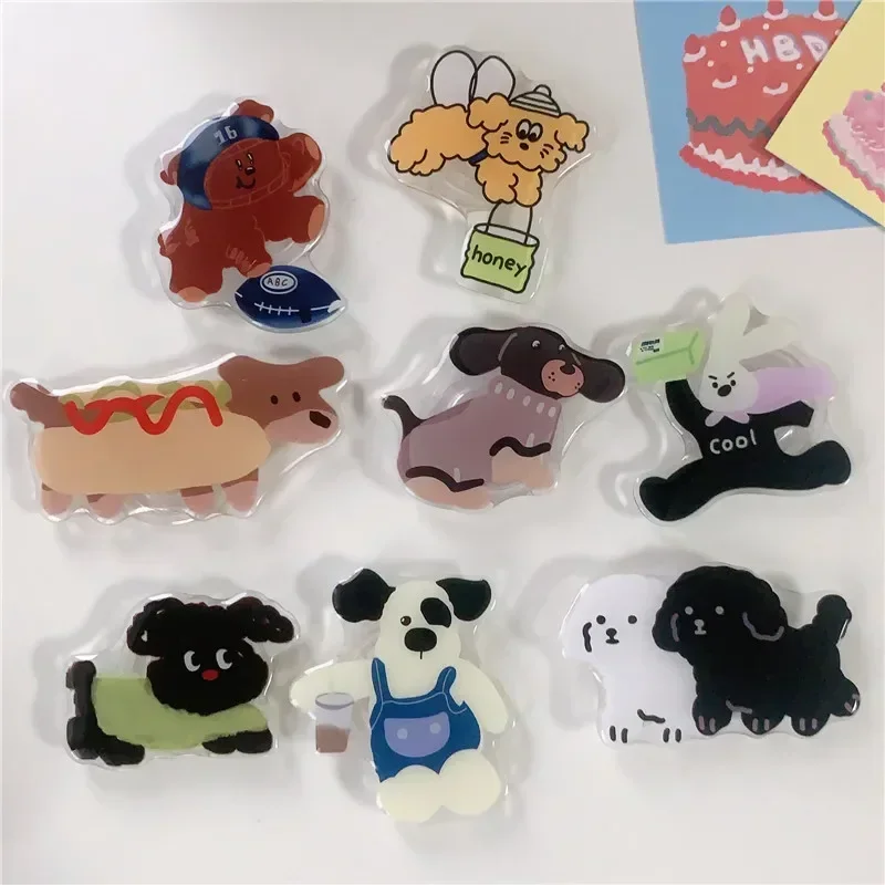 

Симпатичная растягивающаяся подставка-держатель в виде таксы, в Корейском стиле, Складная рукоятка, розетка, аксессуары