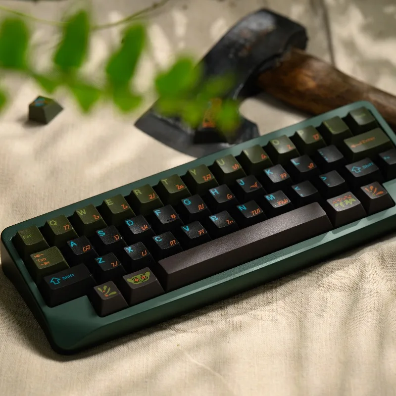 

Набор тематических колпачков Komodo, индивидуальные колпачки для клавиатуры из АБС-пластика с вишневым профилем для игровых аксессуаров для механической клавиатуры MX