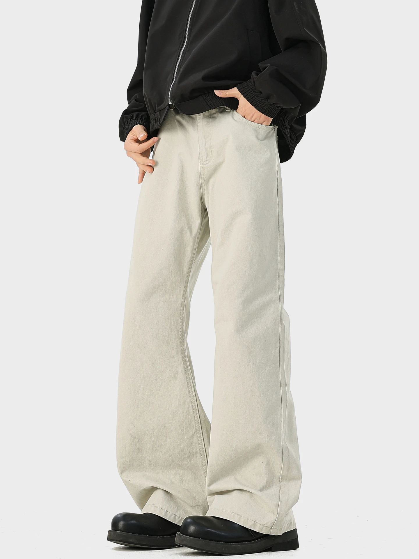 

Wukong Has Goods Trendy American Retro Waed Straight Leg Work Pants Men Loose Cleanfit Versatile Long Trousers Casual Cotton