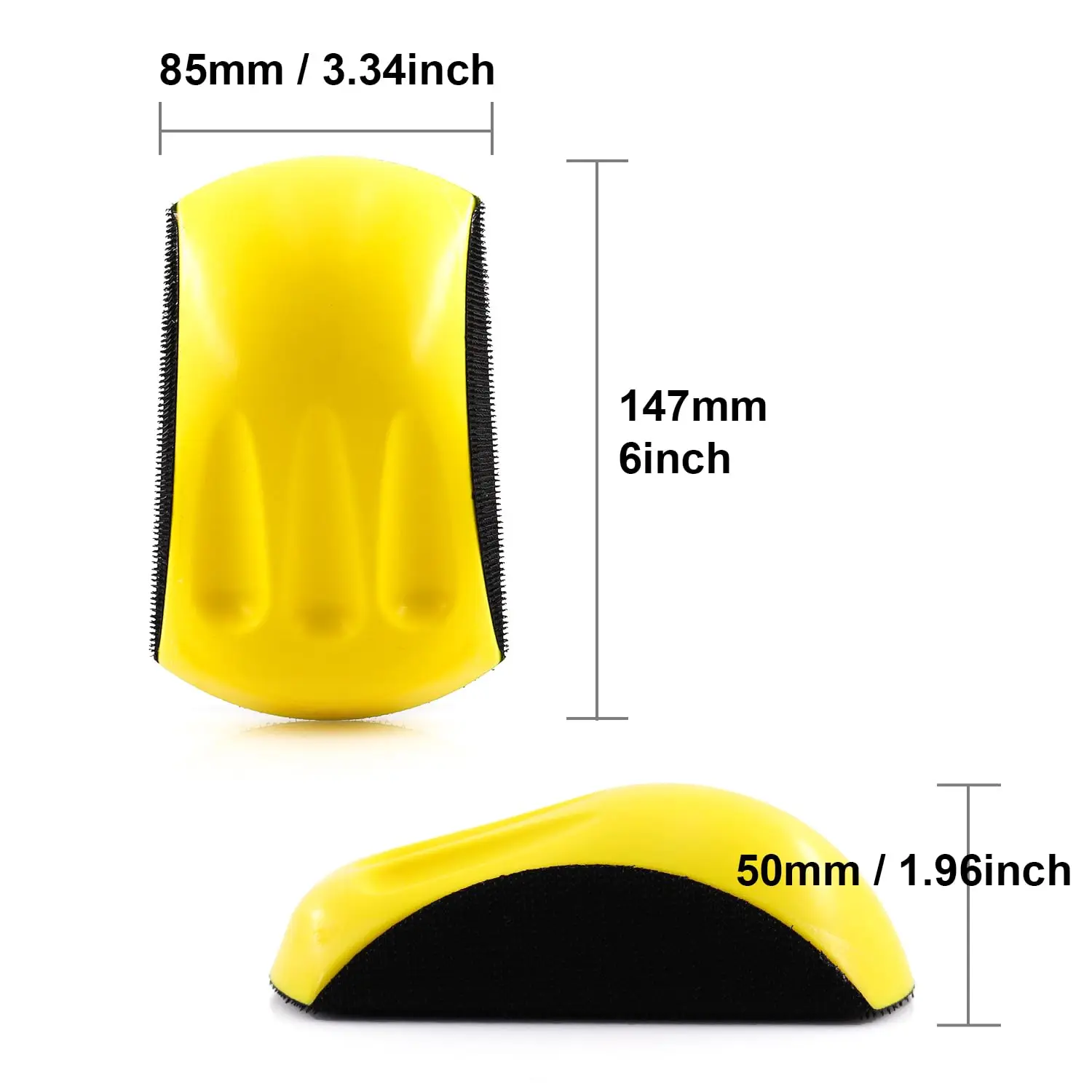 6 inci Kit blok pengamplasan tangan 5 buah kait persegi panjang dan berbentuk Mouse untuk pengait kayu dudukan amplas untuk furnitur