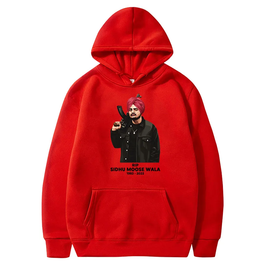 Sidhu Moosewala Hoodies 2022 RIP Moose Wala Fans Hooded High Quality Long Sleeve Pullover Casual Oversized Soft Men's Clothing