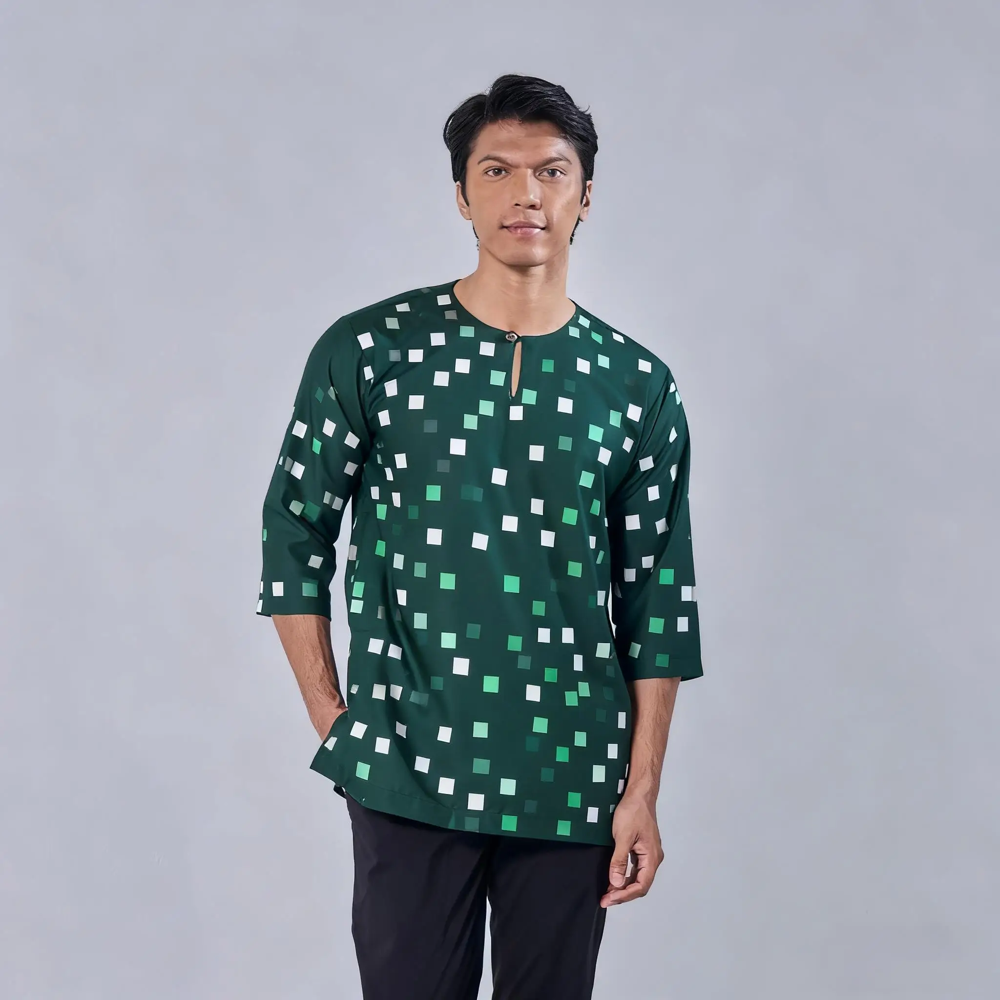 تي شيرت بأكمام قصيرة ملابس صلاة إسلامية فاخرة على الطراز الأفريقي البرنز أزياء مطبوعة على الطراز العربي الوطني Maroc Homme #5