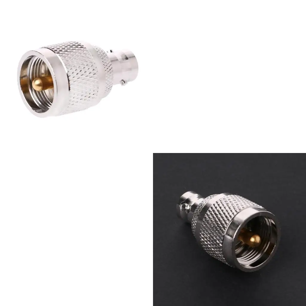 BNC-K Female To UHF-J PL-259 Male Plug Straight RF Coax Adapter Connector