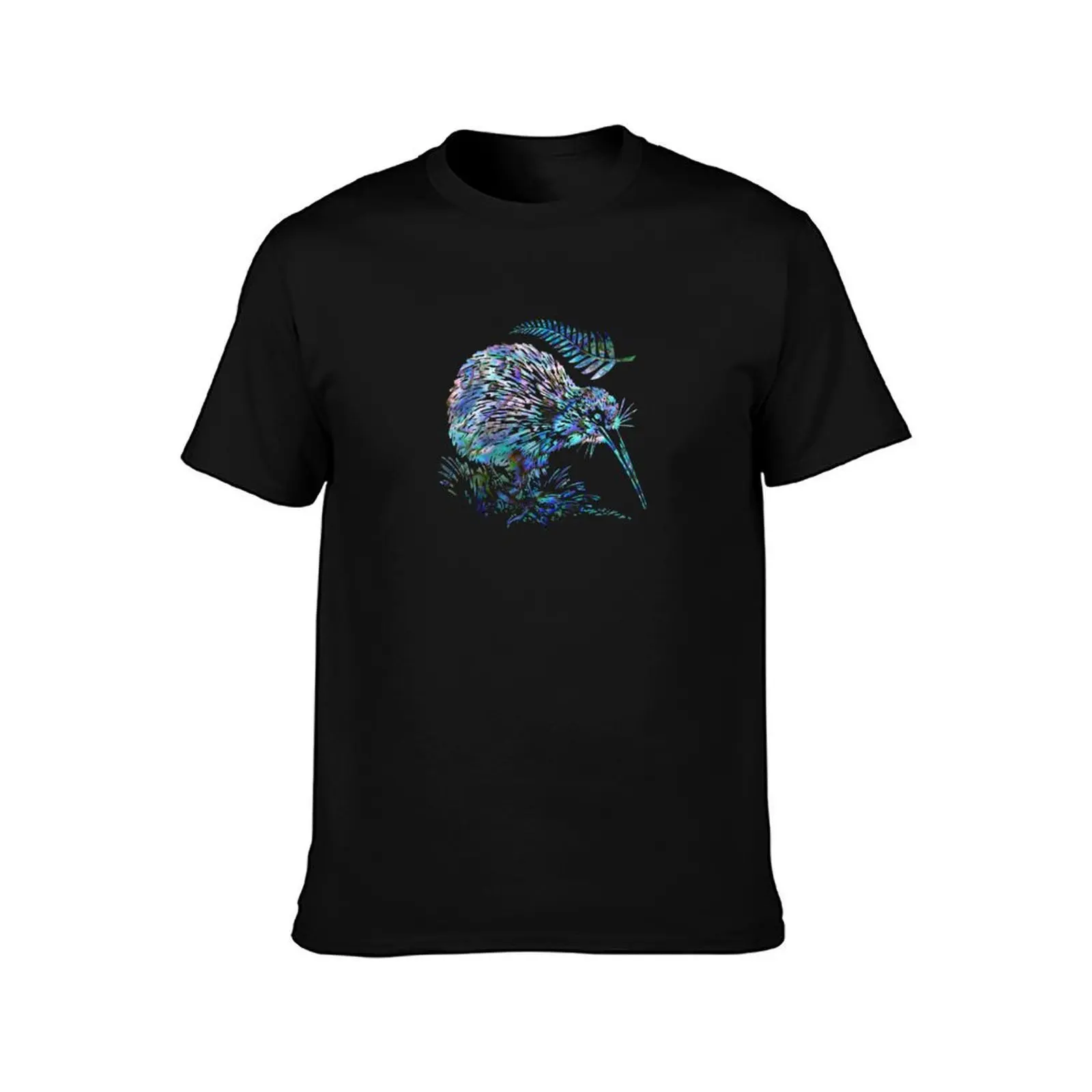 NEW ZEALAND: KIWI AND FERN PAUA T-Shirt, Summer Casual Cotton Tee, Oversized Streetwear Tops, Vintage Graphic Print, 100% Cotton