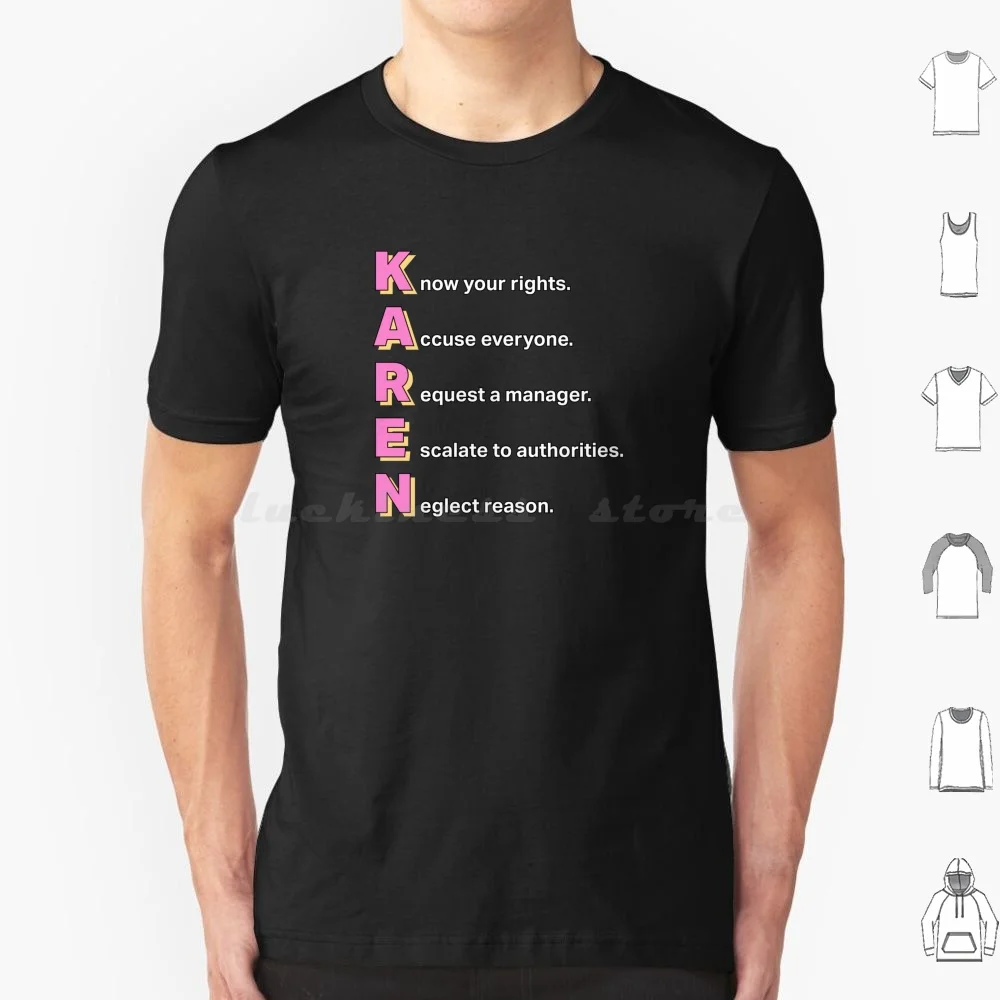 Karen Acronym T Shirt Big Size 100% Cotton Millennial Typography Ok Boomer Dank Memes Humor Boomers Meme Gg Joke Saying Memes