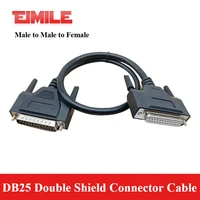 Cable de transmisión de datos de puerto paralelo DB25 de doble escudo macho a macho a hembra conector de impresión de computadora de cobre puro de 25 pines