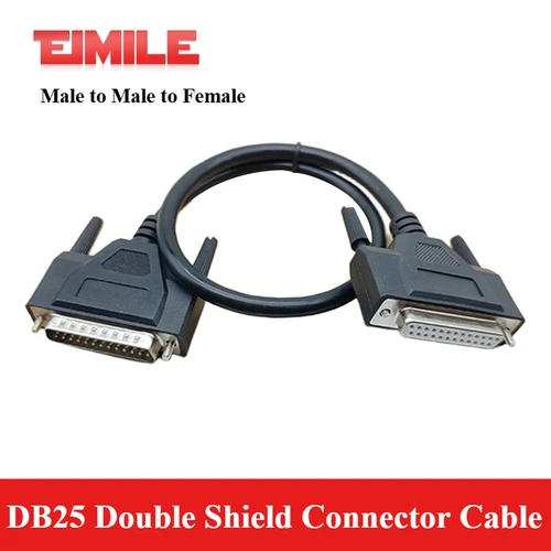 Imagen 1 del producto Cable de transmisión de datos de puerto paralelo DB25 de doble escudo macho a macho a hembra conector de impresión de computadora de cobre puro de 25 pines
