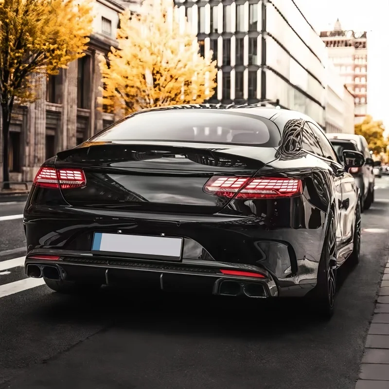 مناسبة لترقية S-Class COUPE S63 65 من مادة ألياف الكربون المحيطي مجموعة الجسم الكاملة