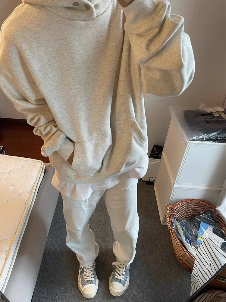 

Тяжелый, износостойкий свитшот с цветочным принтом, мужская весенне-осенняя металлическая синяя куртка в американском стиле ретро, базовый топ на голову