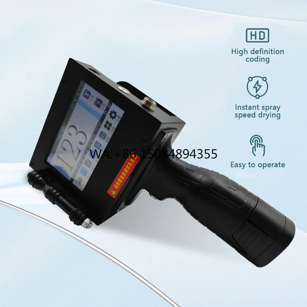 Reliable Handheld Inkjet Printer  Dual Head Batch Printing Machine for Food Cosmetic Pack Verified