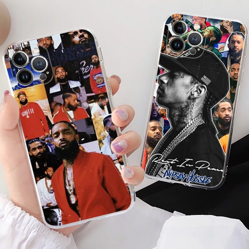 N-Nipsey Rapper H-Hussle Phone Case For iPhone 15 14 11 12 13 Mini Pro XS Max Cover 6 7 8 Plus X XR SE 2020 Funda Shell