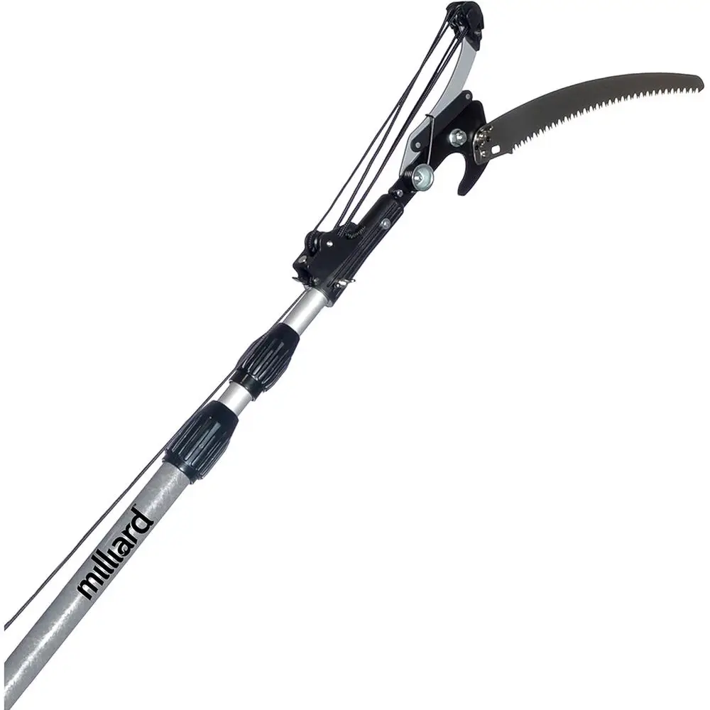 6-16ft Extendable Pole Pruner, 3-Sided Blade Tree Trimmer for Precise Branch Cutting and Maximum Reach